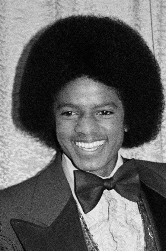1977 – Michael Jackson seen in the American Music Awards held in 1977.