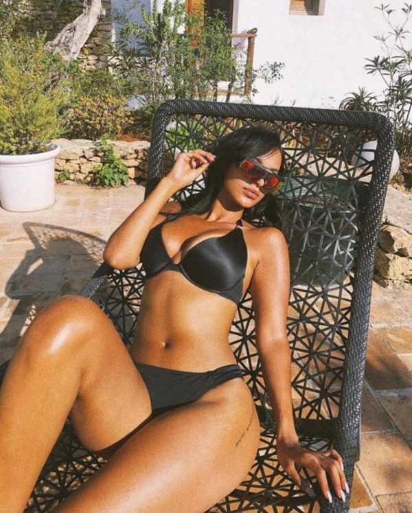 Maya Jama is in hot black bikini